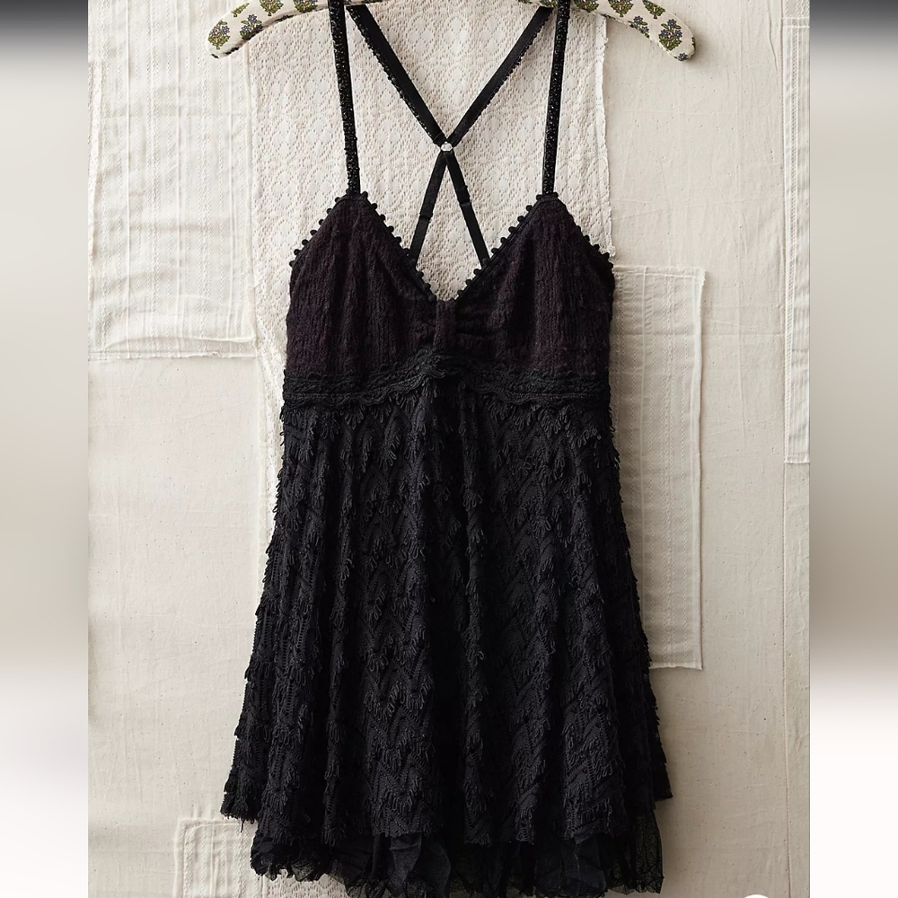 Free People Black Lace Camisole